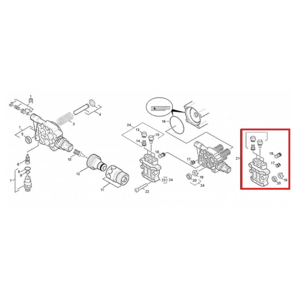 Cabeçote Completo Para Lavadora De Alta Pressão Karcher K 3.30 / K 3.XX - Imagem principal - 899d122a-077b-4da1-ba5c-d53ceaccc71a