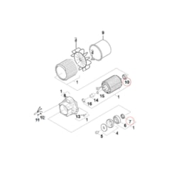 Conjunto Rolamento Traseiro e Dianteiro Karcher K 3.30 / K 3.40