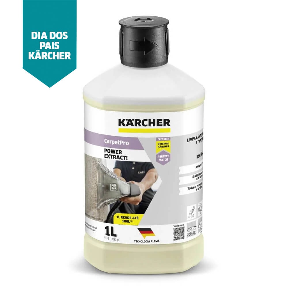 Detergente CarpetPro Karcher RM 764 PowerExtract! (1 Litro) - Imagem principal - e796f9ae-d402-4e1d-a6a6-3dfe7ce046d6