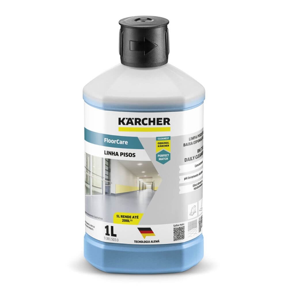 Detergente para Lavadora de Piso Floor Care Daily Cleaner - Karcher RM 755 (1 Litro) - Imagem principal - 4f5c8d2f-2f9a-4c2a-b02c-edc2be5580c1