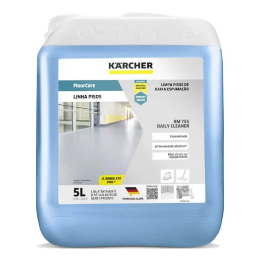 Detergente para Lavadora de Piso Floor Care Daily Cleaner - Karcher RM 755 (5 Litros)