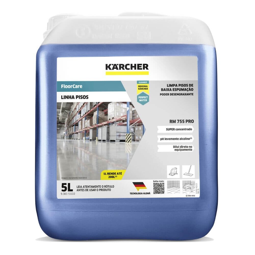 Detergente para Lavadora de Piso Floor Care Pro - Karcher RM 755 (5 Litros) - Imagem principal - c8481aee-82be-40f5-b403-1d75248e01da