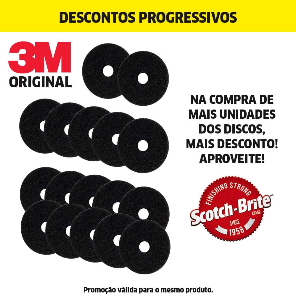 Disco PAD Preto Removedor - 350mm - Imagem principal - 2b2a6570-7d63-4805-9ca2-81ef0835ae51