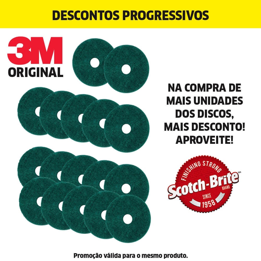 Disco PAD Verde Limpador - 350mm - Imagem principal - 6ca02415-740a-460e-af32-f63652e257b3