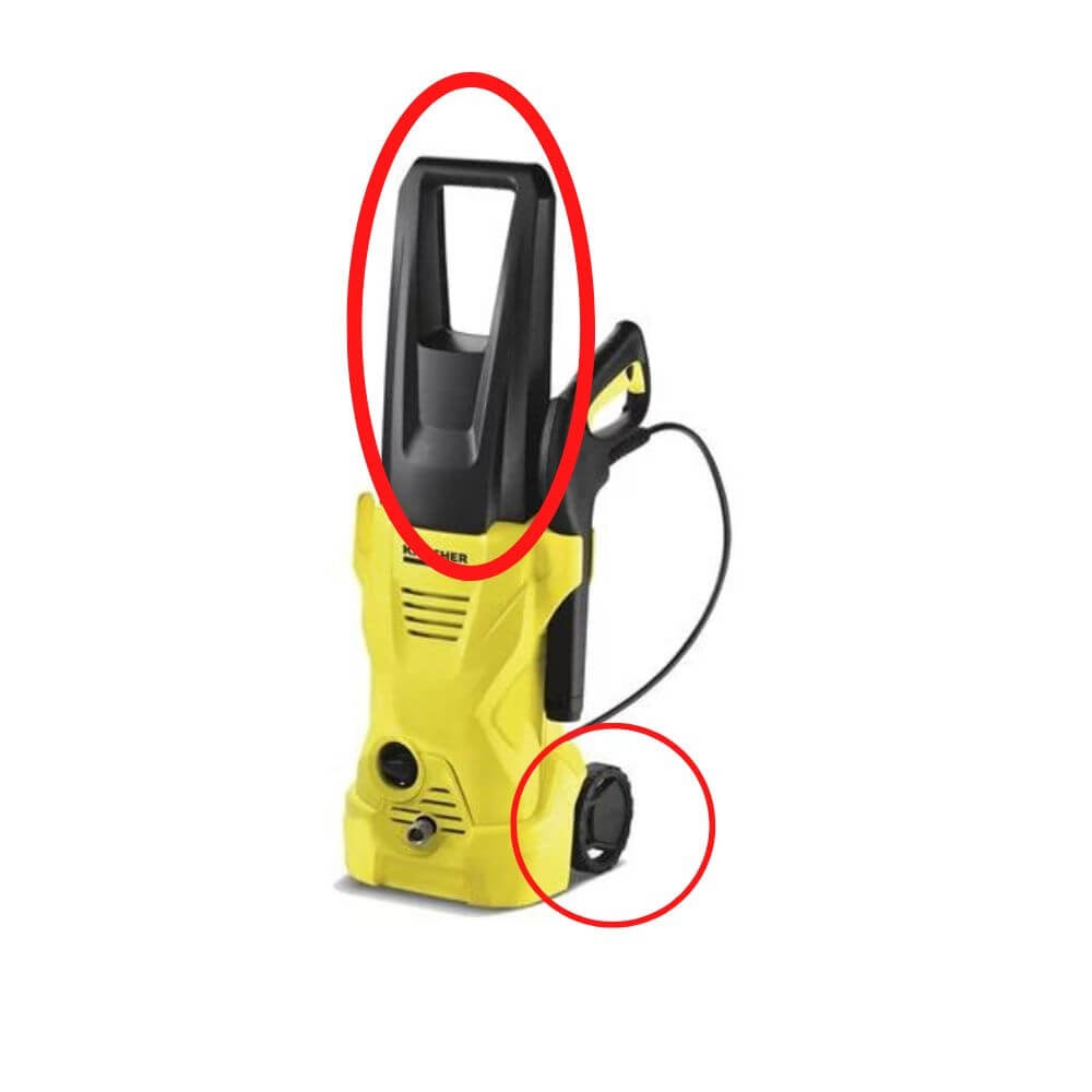 Kit Completo Carenagens + Alça + Rodas Karcher K2 Standard
