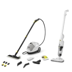 Kit Limpeza De Apartamento Karcher: Limpadora Vapor Com Aspirador Vertical