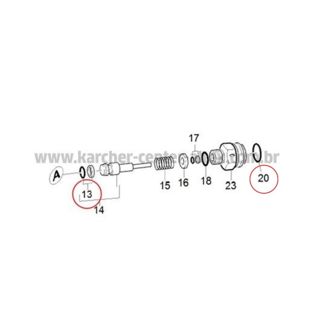 Kit O-Ring Corpo E Haste Stop Total Karcher HD 585 - Imagem principal - a69f94bd-288d-414d-ac02-73adedfa14d2