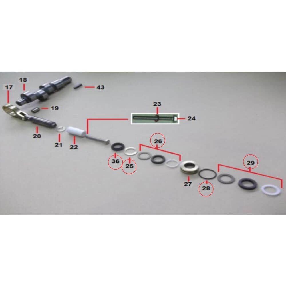 Kit Reparo Completo Bomba Karcher Pistão 16 mm - HD 8/15, HD 10/18 e HD 10/25 - Imagem principal - 0153e8ff-5865-40d3-a6f4-47c348a48a07