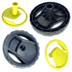 Kit Roda + Calota  / Trava Karcher K4 / K5 New - 2 Unidades