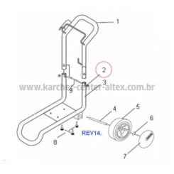 Knob M6 Da Alça HD 585 Karcher