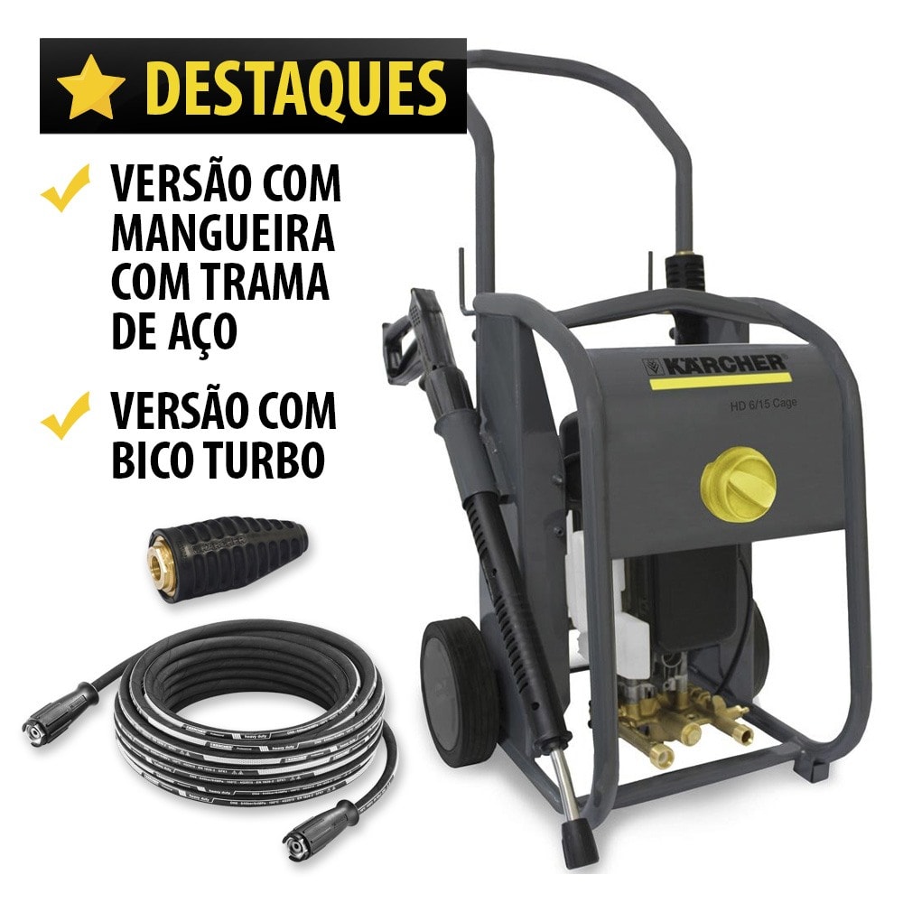 LAVADORA DE ALTA PRESSÃO KARCHER HD 6/15 PRÁTICA | Karcher