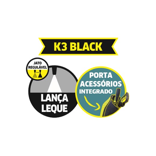 LAVADORA DE ALTA PRESSÃO KARCHER K 3 BLACK