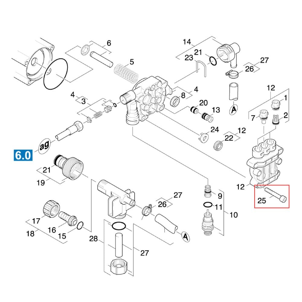 Parafuso M8 X 50 DIN912 Para Cabeçote Karcher K 3.30 - 20 Peças - Imagem principal - f07b6980-f906-4d06-9111-eb84850d6678