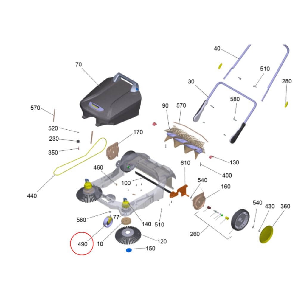 Roda Rodizio Frontal para Varredeira Karcher S 6 / S 4 Twin - Imagem principal - 33b3a073-17d1-4a23-87e0-6b559a1e2c4c