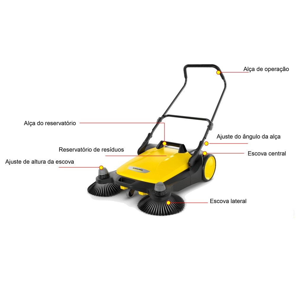 VARREDEIRA MANUAL KARCHER S6 TWIN COM 3 ESCOVAS | Karcher