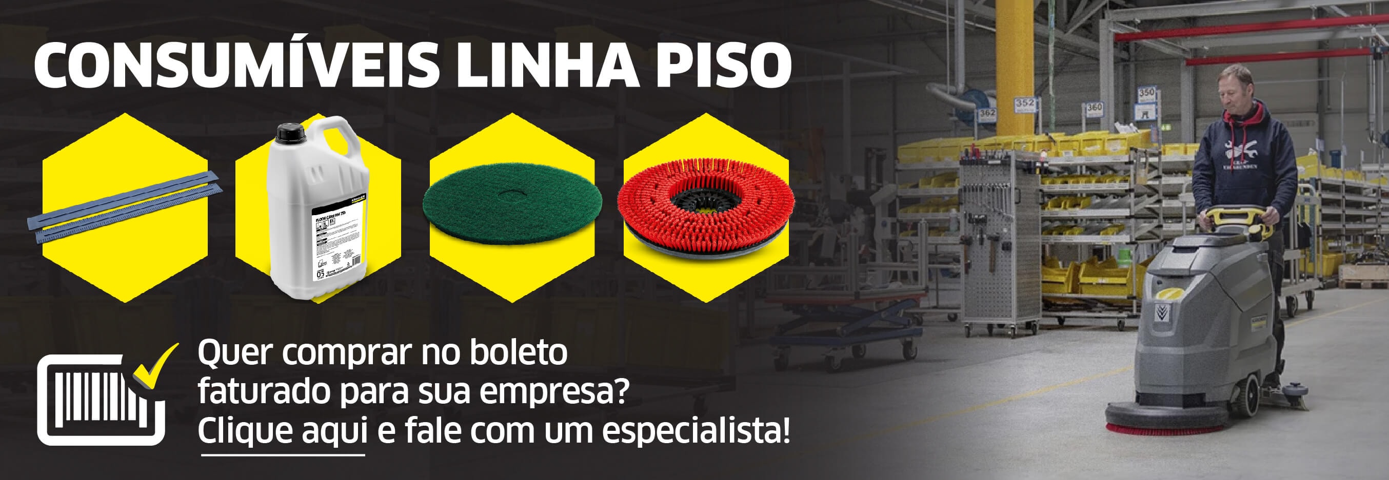 Consumíveis para Lavadora Karcher BD 50/50 - Compre no Boleto
