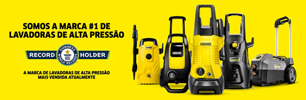 Karcher é a marca número 1 de lavadoras de alta pressão